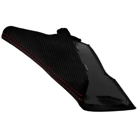 Pieliz 501492350138 E Brake Boot Cover Carbon For Subaru Brz Scion Grs Toyota 13-20 Red Stitch #2