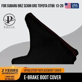 Pieliz 501492350138 E Brake Boot Cover Carbon For Subaru Brz Scion Grs Toyota 13-20 Red Stitch