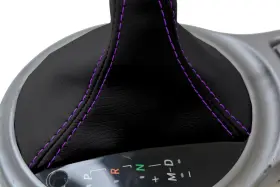 Pieliz 501492350558 Automatic Shift Boot Leather For Subaru Brz Scion Grs Toyota 13-20 Purple Stitch #2