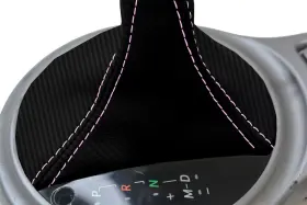 Pieliz 501492350596 Automatic Shift Boot Carbon For Subaru Brz Scion Grs Toyota 13-20 Pink Stitch #2