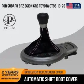 Pieliz 501492350596 Automatic Shift Boot Carbon For Subaru Brz Scion Grs Toyota 13-20 Pink Stitch