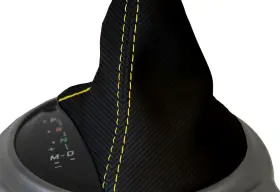 Pieliz 501492350619 Automatic Shift Boot Carbon For Subaru Brz Scion Grs Toyota 13-20 Yellow Stitch #3