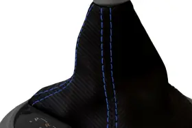 Pieliz 501492350626 Automatic Shift Boot Carbon For Subaru Brz Scion Grs Toyota 13-20 Blue Stitch #3