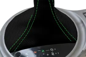 Pieliz 501492350633 Automatic Shift Boot Carbon For Subaru Brz Scion Grs Toyota 13-20 Green Stitch #2