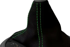 Pieliz 501492350633 Automatic Shift Boot Carbon For Subaru Brz Scion Grs Toyota 13-20 Green Stitch #3