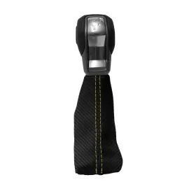 Pieliz 501492361233 Fits 2021 Ford Bronco Carbon Automatic Shift Boot Cover Yellow Stitch #2