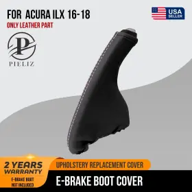 Acu-ilx-1618-ebb-vbpis Pieliz E Brake Boot Cover Synthetic Leather For Acura Ilx 2016-2018 Pink Stitch