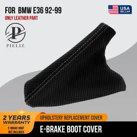 Bmw-e36-9299-ebb-cfbgrs Pieliz E Brake Boot Cover Pvc Carbon Fiber For Bmw E36 1992-1999 Gray Stitch