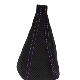 Cad-all-8792-asb-cfbpus Pieliz Automatic Shift Boot Pvc Carbon For Cadillac Allante 1987-1992 Purple Stitch