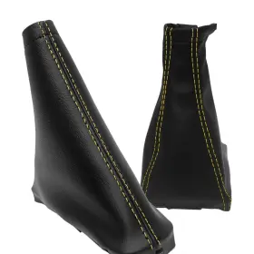 Che-ave-0711-meb-vbyes Pieliz Manual And E Brake Boot Leather For Chevy Aveo 2007-2011 Yellow Stitch Che-ave-0711-meb-vbyes Pieliz Manual And E Brake Boot Leather For Chevy Aveo 2007-2011 Yellow Stitch