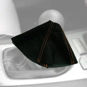 Che-cam-1015-asb-cfbors Pieliz Fits 10-15 Chevrolet Camaro Carbon Automatic Shift Boot Orange Stitch #2