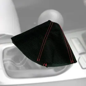 Che-cam-1015-asb-cfbres Pieliz Fits 10-15 Chevrolet Camaro Carbon Automatic Shift Boot Red Stitch #2