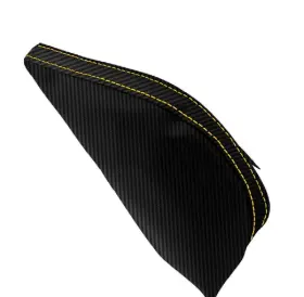 Lex-sc3-9200-ebb-cfbyes Pieliz E Brake Boot Pvc Cover Carbon For Lexus Sc 300 400 92-00 Yellow Stitch Lex-sc3-9200-ebb-cfbyes Pieliz E Brake Boot Pvc Cover Carbon For Lexus Sc 300 400 92-00 Yellow Stitch