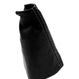 Nis-ver-0712-msb-cfbgrys Pieliz Manual Shift Boot Cover Carbon Fits Nissan Versa Tilda 07-12 Gray Stitch #3