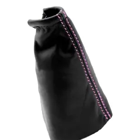 Nis-ver-0712-msb-cfbpis Pieliz Manual Shift Boot Cover Carbon Fits Nissan Versa Tilda 07-12 Pink Stitch #3