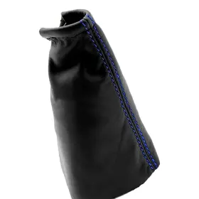 Nis-ver-0712-msb-vbbls Pieliz Manual Shift Boot Cover Leather Fits Nissan Versa Tilda 07-12 Blue Stitch #2