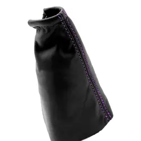 Nis-ver-0712-msb-vbpus Pieliz Manual Shift Boot Cover Leather Fits Nissan Versa Tilda 07-12 Purple Stitch #2