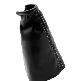 Nis-ver-0712-msb-vbwhs Pieliz Manual Shift Boot Cover Leather Fits Nissan Versa Tilda 07-12 White Stitch #2