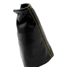 Nis-ver-0712-msb-vbyes Pieliz Manual Shift Boot Cover Leather Fits Nissan Versa Tilda 07-12 Yellow Stitch #3