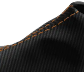 Pon-g4-0506-msb-cfbors Pieliz Manual Shift Boot Cover Pvc Carbon For Pontiac G4 05-06 Orange Stitch #3