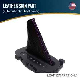 Pon-gra-9703-asb-cfbpus Pieliz Fits 97-03 Pontiac Grand Prix Gt Carbon Automatic Shift Boot Purple Stitch