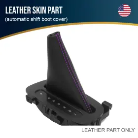 Pon-gra-9703-asb-vbpus Pieliz Fits 97-03 Pontiac Grand Prix Gt Leather Automatic Shift Boot Purple Stitch