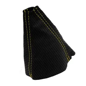 Pon-gto-0406-msb-cfbyes Pieliz Manual Shift Boot Cover Pvc Carbon For Pontiac Gto 2004-2006 Yellow Stitch #3