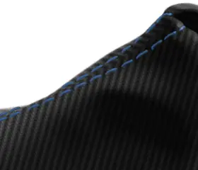 Toy-4ru-8489-msb-cfbbls-11.5 Pieliz Fits 84-89 Toyota 4 Runner 4x4 11.5 Inch Carbon Manual Shift Boot Blue Stitch #2