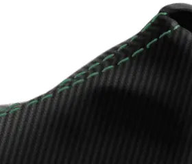 Toy-4ru-8489-msb-cfbgrs-11.5 Pieliz Fits 84-89 Toyota 4 Runner 4x4 11.5 Inch Carbon Manual Shift Boot Green Stitch #3