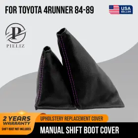 Toy-4ru-8489-msb-vbpus-11.5 Pieliz Manual Shift Boot Leather For Toyota 4 Runner 4x4 84-89 Purple Stitch 11.5 Inch