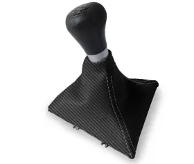 Toy-cel-0005-msb-cfbgrs Pieliz Manual Shift Boot Cover Carbon Fiber For Toyota Celica 2000-2005 Gray Stitch