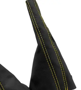 Vw-mk3-9198-meb-vbyes Pieliz Fits 91-98 Vw Jetta Golf Mk3 Leather Manual And Brake Boot Cover Yellow Stitch #3