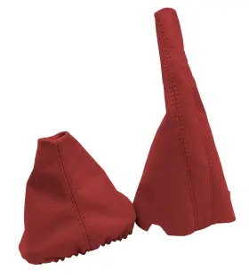 Vw-mk3-9198-meb-vred Pieliz Fits 91-98 Vw Jetta Golf Mk3 Carbon Manual And Brake Boot Cover Red