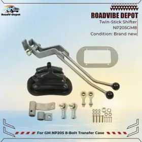 Roadvibe-depot Rvd20152d W/boot Gm 8-bolt Stainless Twin-stick Shifter New For Transfer Case