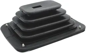 Shu00048 Shlpdfm Quality Small Rubber Shifter Boot Kit Universal With Chrome Plate 5-5/8 Inch X