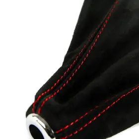 Spec-d 841808112836 Black Suede Shift Boot W Red Stitch #2