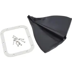 91021804 Speedway Motors Rectangular Vinly Shifter Boot 6.75 X 5.25 Inch Polished Base #3