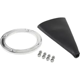 9165002 Speedway Motors Round Shifter Boot With Billet Aluminum Ring Polished