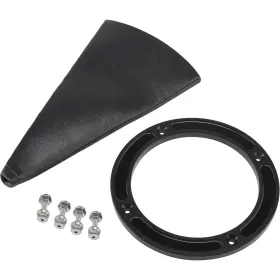 9165004 Speedway Motors Round Shifter Boot With Billet Aluminum Ring Black