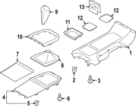 92122vc310 Subaru Genuine Shift Panel