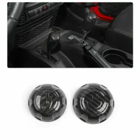 Tesin20240422ab467 Tesin Carbon Fiber Gear Shift Knob Cover Trim Accessories For Jeep Wrangler Jk 2011-18 #3