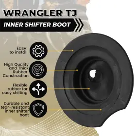 Vikos Products 687368345891 Inner Shifter Boot For Jeep Wrangler Tj - Compatible With 1997 #3