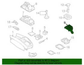 1j0-713-273-c Volkswagen Genuine Automatic Transmission Shift Cover Plate #2