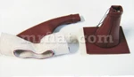Fiat 500 Gearshift Lever Handbrake Boot Set Bordeaux Leather New. Fixed Price $60.00.