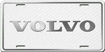 Steel Look Volvo Logo On White Metal Aluminum Vanity License Plate Tag New. Fixed Price $18.72.