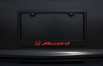Red Honda Accord Matte Black Metal License Plate Frame. Fixed Price $24.99.