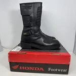 Honda Goldwing HN100 Black Leather Zip Motorcycle Boots 8.5D. Fixed Price $30.00.