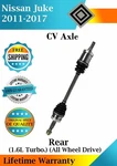 New Oe Rear Cv Axle For 2011-2017 Nissan Juke 1.6L Turbo. 4X4 Lifetime Warranty. Fixed Price $123.92.