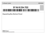 Genuine Bmw Depositing Box Bottom Panel 51-16-8-234-722 New. Fixed Price $140.33.