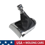 Manual Gear Leather Shift Boot Chrome Trim Fit 2016 2017 Ford Mustang. Fixed Price $53.78.